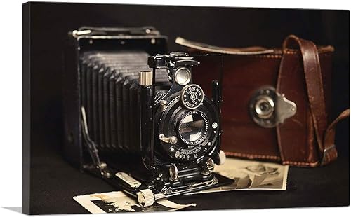 ARTCANVAS Lienzo decorativo para cámara retro para decoración del hogar, lienzo enmarcado estirado, póster de imagen giclée, decoración de pared, 40