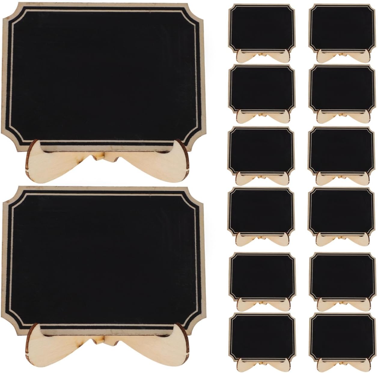 BESTOYARD 20pcs Small Blackboards Message Boards Wooden Chalkboards Erasable Letter Boards Miniature Decorative Memo for Kitchen and Home Décor
