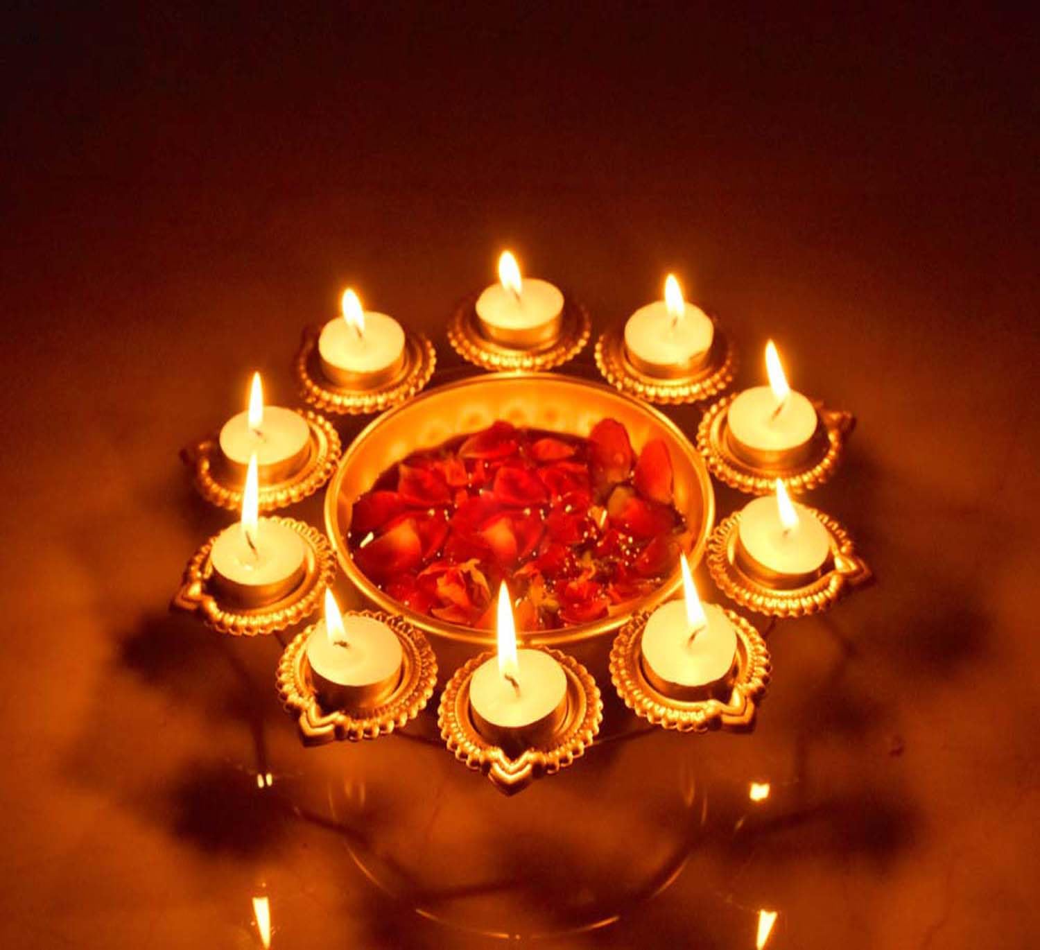 KOIL Metal Decorative Metal Diya Traditional Diya Urli Tealight Holder Golden Bowl for Floating Flowers Home,Office Wedding Decor Size 10 Inch (B0CVL1P69W) Amazon Price History, Amazon Price Tracker
