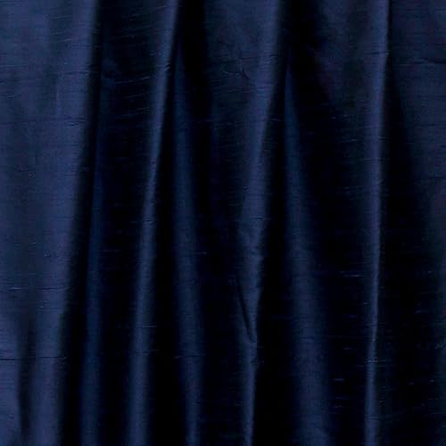 Miniatura 5 de Fabric Mart Direct Tela de seda 100% pura azul marino por The Yard, 41 pulgadas o 40.9 in de ancho, 1 yarda continua tela de seda azul, tela de
