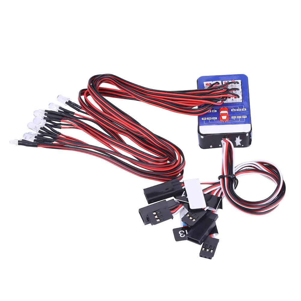 R Auto RC, Led RC, Kit Luces Traxxas Trx4, Crawler RC 1 10, Kit Luces RC, Kit Led Luci 12 Led Lighting System Kit Symulacja Migające światła dla 1 10 1 8 RC Car Truck