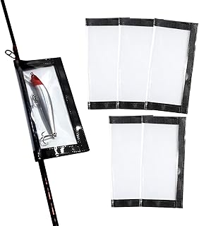 SAVITA 5pcs Fishing Lure Wraps, 7.9x3.9inch Clear PVC Lure Covers Fishing Bait Cover Fishing Lure Hook Covers Bait Storage Lure Protector for Fishing Safely