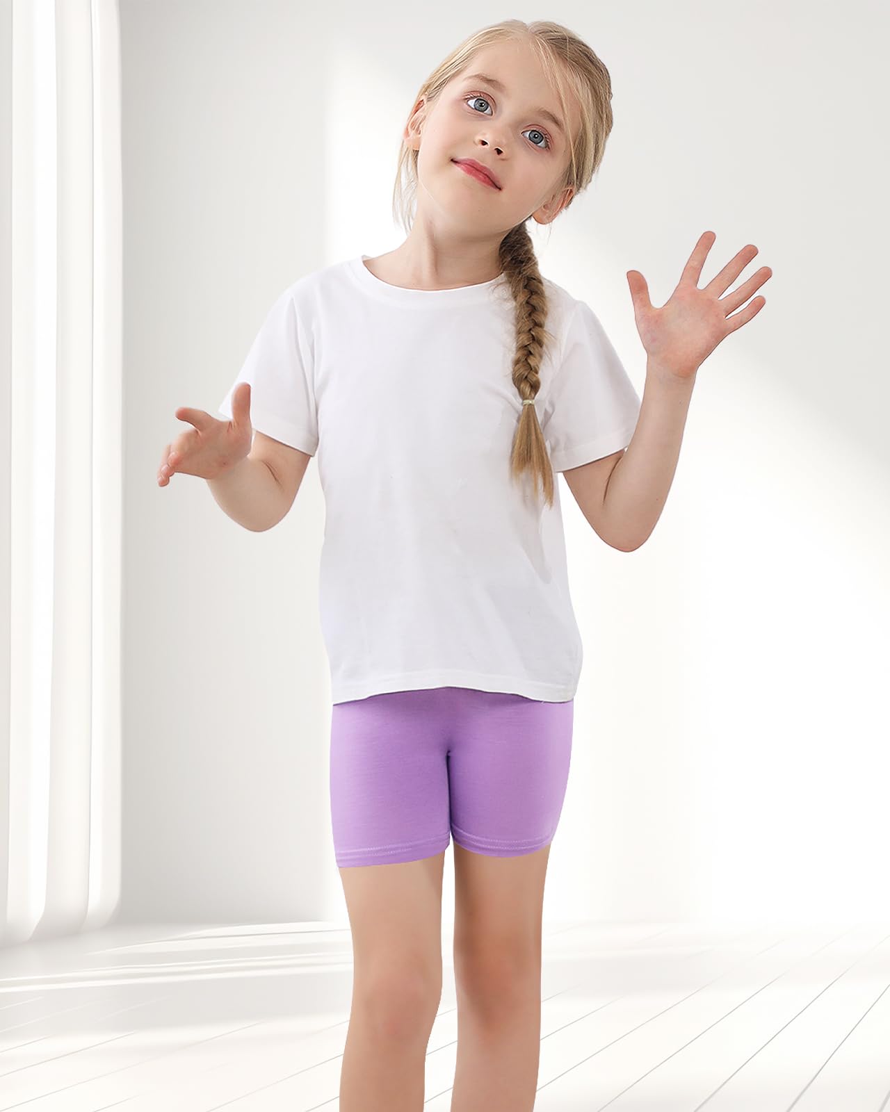 Charmi Mädchen Radlerhose Sommershorts Kurze Leggings 8er-Pack