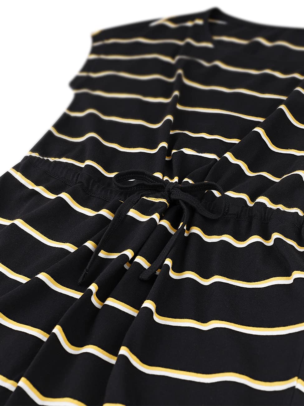 ONLY Damen Sommer Mini Kleid onlMAY S/S Dress 2er Pack Grösse XS S M L XL XXL Gestreift Schwarz 100% Baumwolle