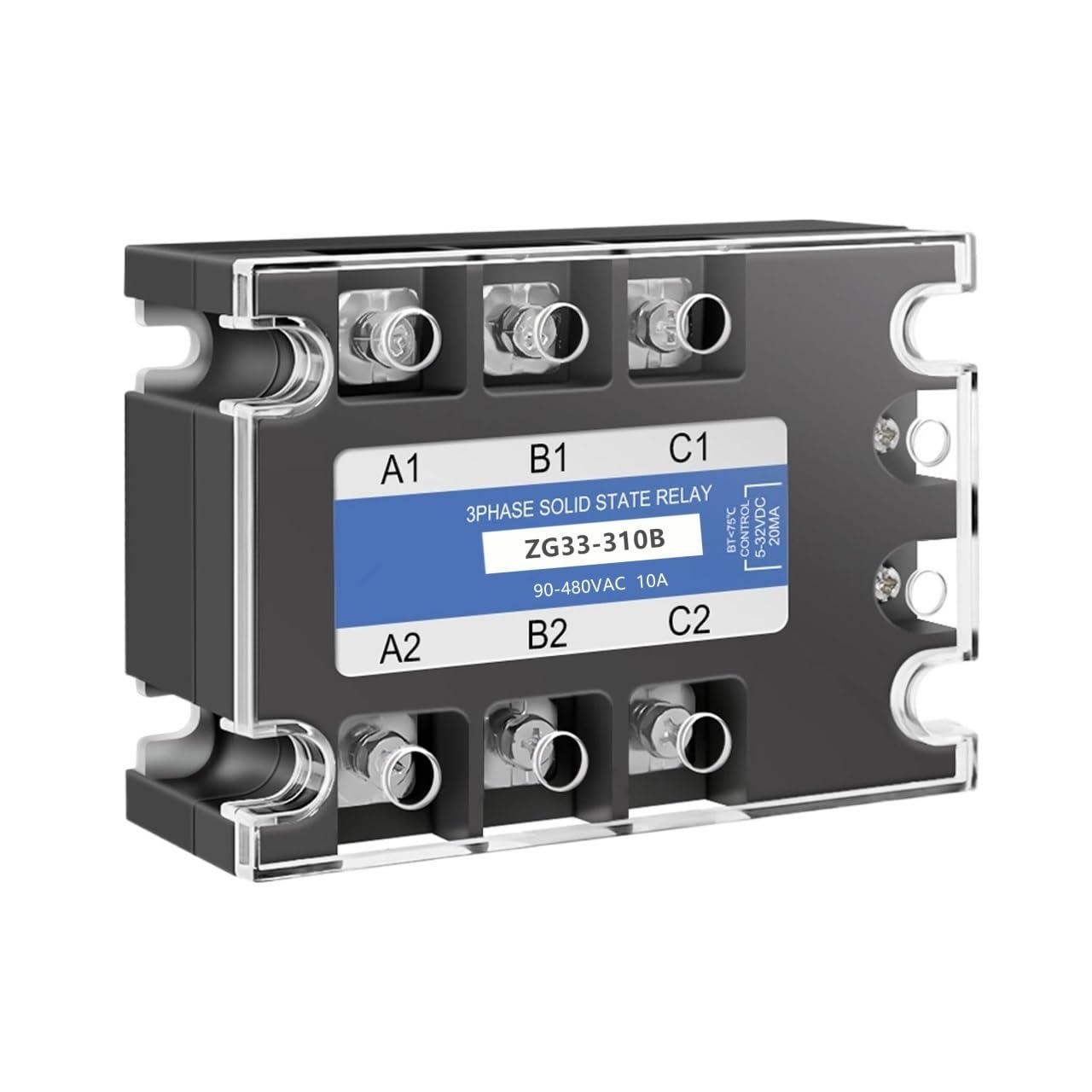 Relais statique triphasé SSR 10A CC-CA ZG33-10DA pour commande industrielle