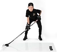 Vista 1 de ACE HOCKEY Almohadilla de tiro de 30 x 60 pulgadas – Dispara como en hielo real – Practica tiro, manejo de palos, habilidades de paso en 12.5 pies