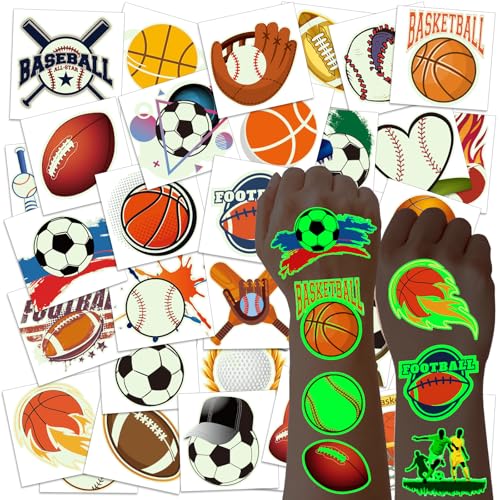 Luminous Sports Temporary Tattoos (40 Sheets, 300 Styles)