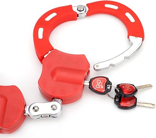 Miniatura 6 de Cadena de bloqueo para esposas de motocicleta con llave para scooter eléctrico resistente antirrobo, bicicletas scooters