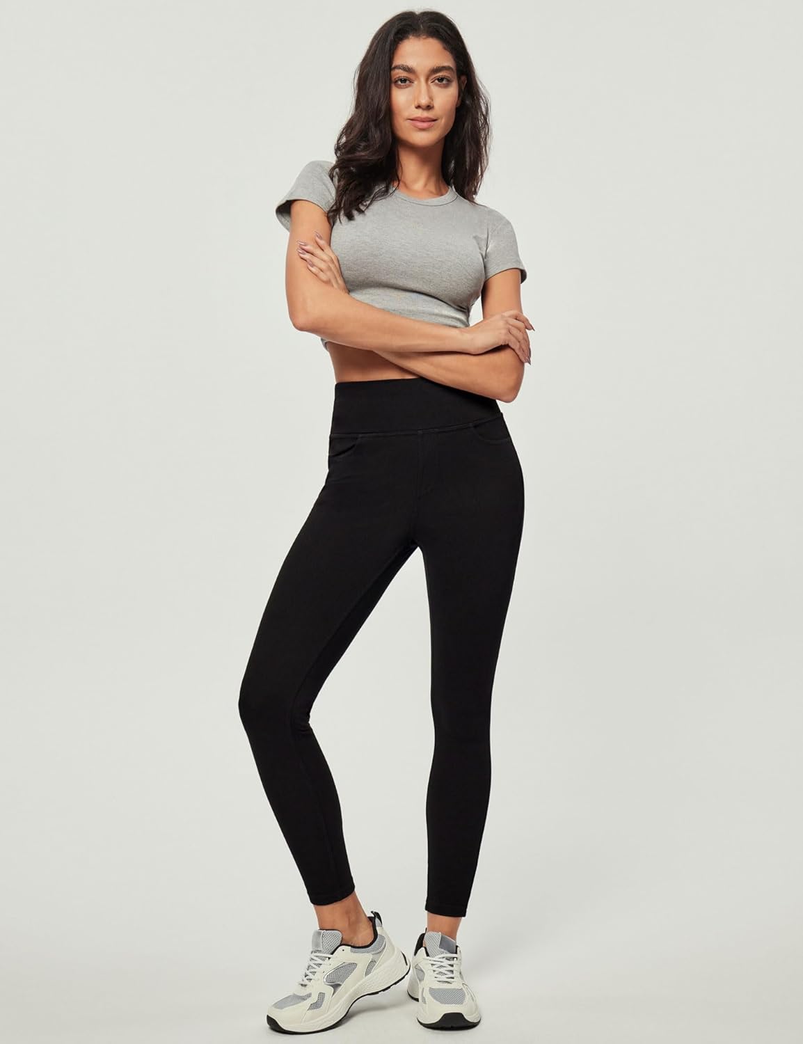 Heathyoga Stretchy Jeans for Women Trendy High Waist Pull On Jeggings Tummy Control Womens Skinny Jeans Leggings with Pockets - Image 5