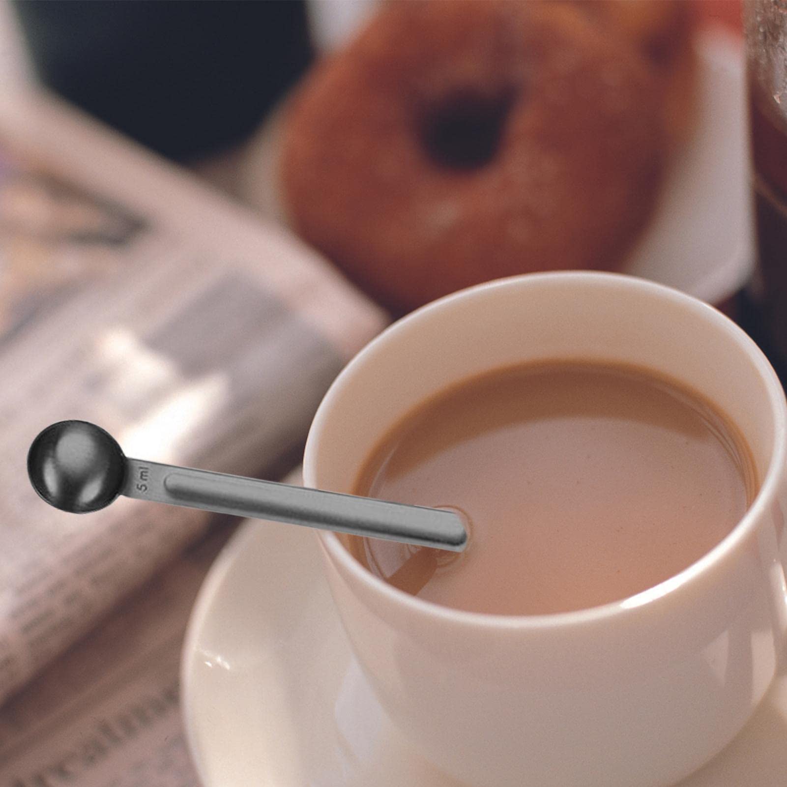 Cucchiaio dosatore per caffè 2 in 1, cucchiaio dosatore per caffè espresso, timbro, cucchiaio da