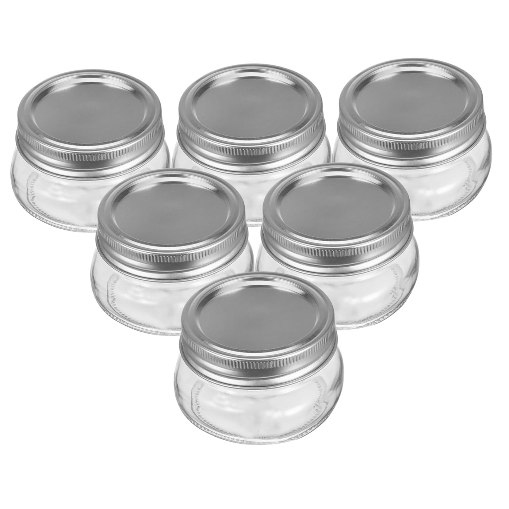 6 Stück Vorratsglas aus Glas mit Deckel 150ml Wiederverwendbar und Verschließend für Lebensmittel und Unterwegs Vorratsdosen für Küche