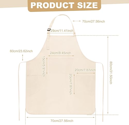 Miniatura 2 de Delantal de pintura para adultos, delantal de artista con 3 bolsillos, delantales impermeables para profesores de arte, estudiantes, pintor, regalo