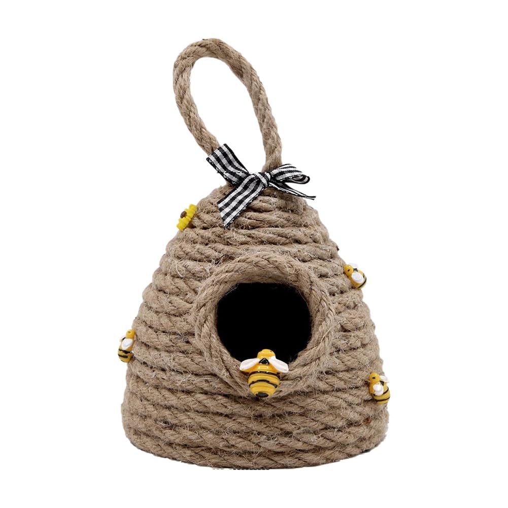CTRLZS Hanging Bee Tiered Tray Decor Cute Handmade Honeycomb Decor Bee Themed Party Ornament for Farmhouse