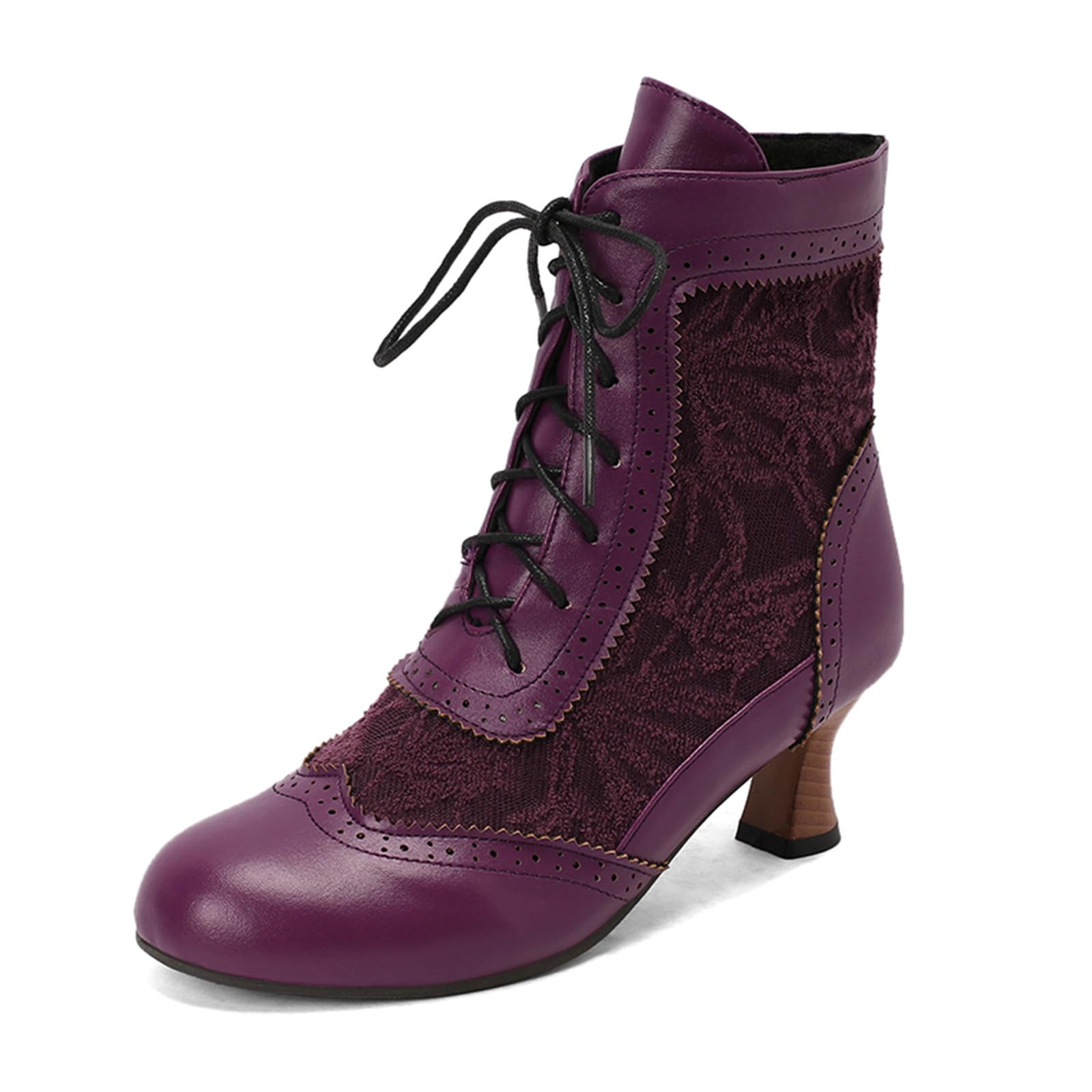 Generisch 2026 Commercio Estero Stivali da donna di grandi dimensioni con lacci Tacco spesso Stivali LACE Western Dog Sport All'aperto Donne