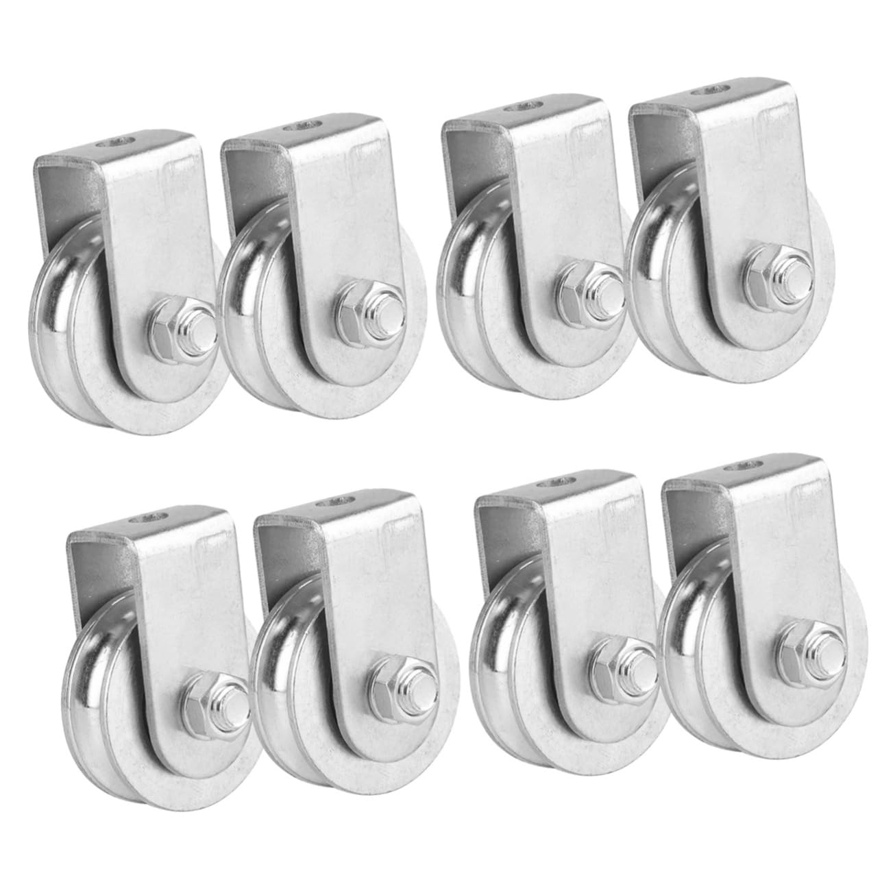PartyKindom 8pièces Poulie Simple Acier Pour Poulie De Charge Avec Roulements à Billes Multifonctionnelle Pour Applications Industrielles Et