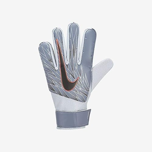 Nike Youth Match - Guantes de portero (plata/negro/naranja, 8)