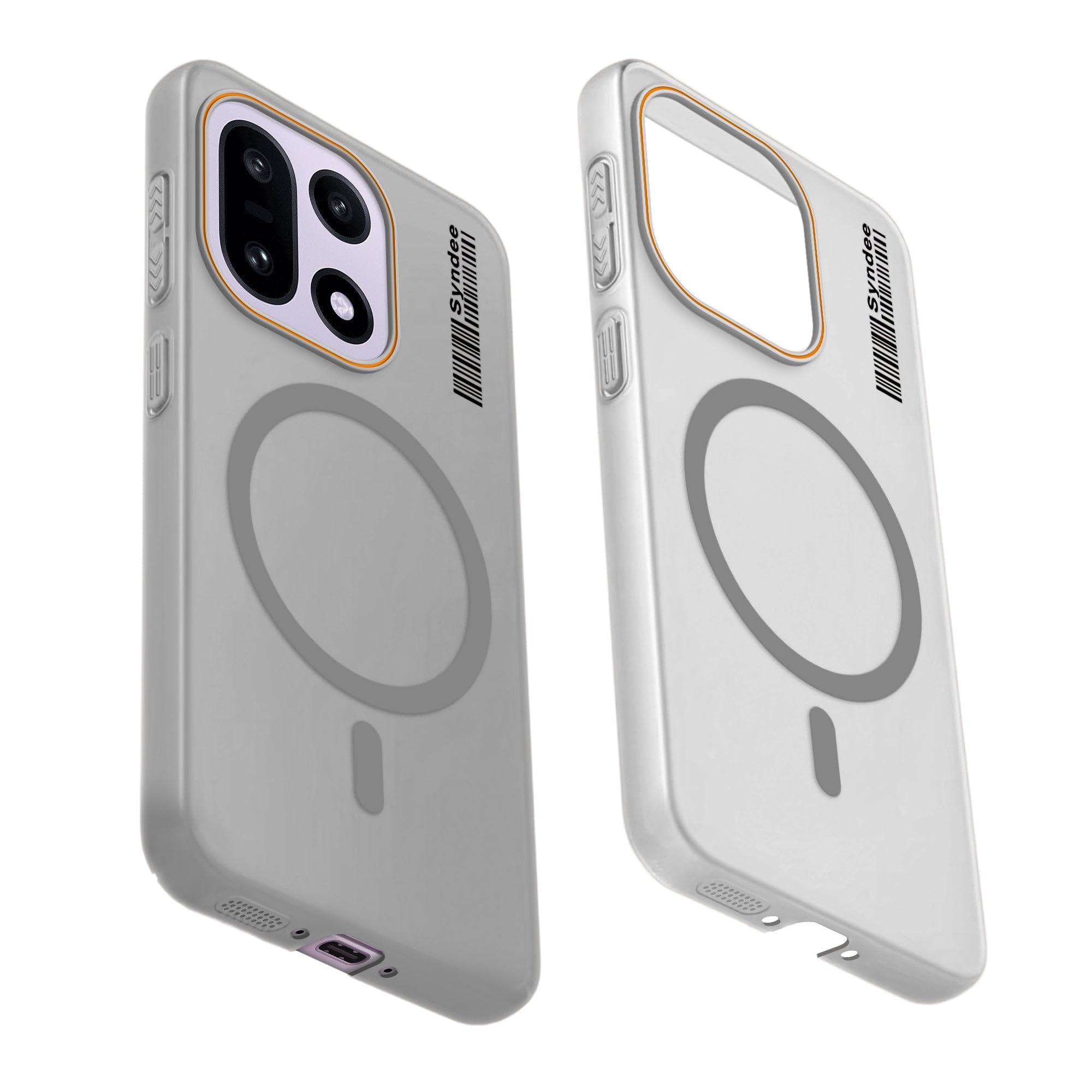 DL3 Mobilak Case Back Cover for OnePlus 15 5G, Sleek Frosted Translucent Back Only Compatible with Wireless Magnetic Accessories | Anti-Scratch Shockproof Phone Case (Gray)
