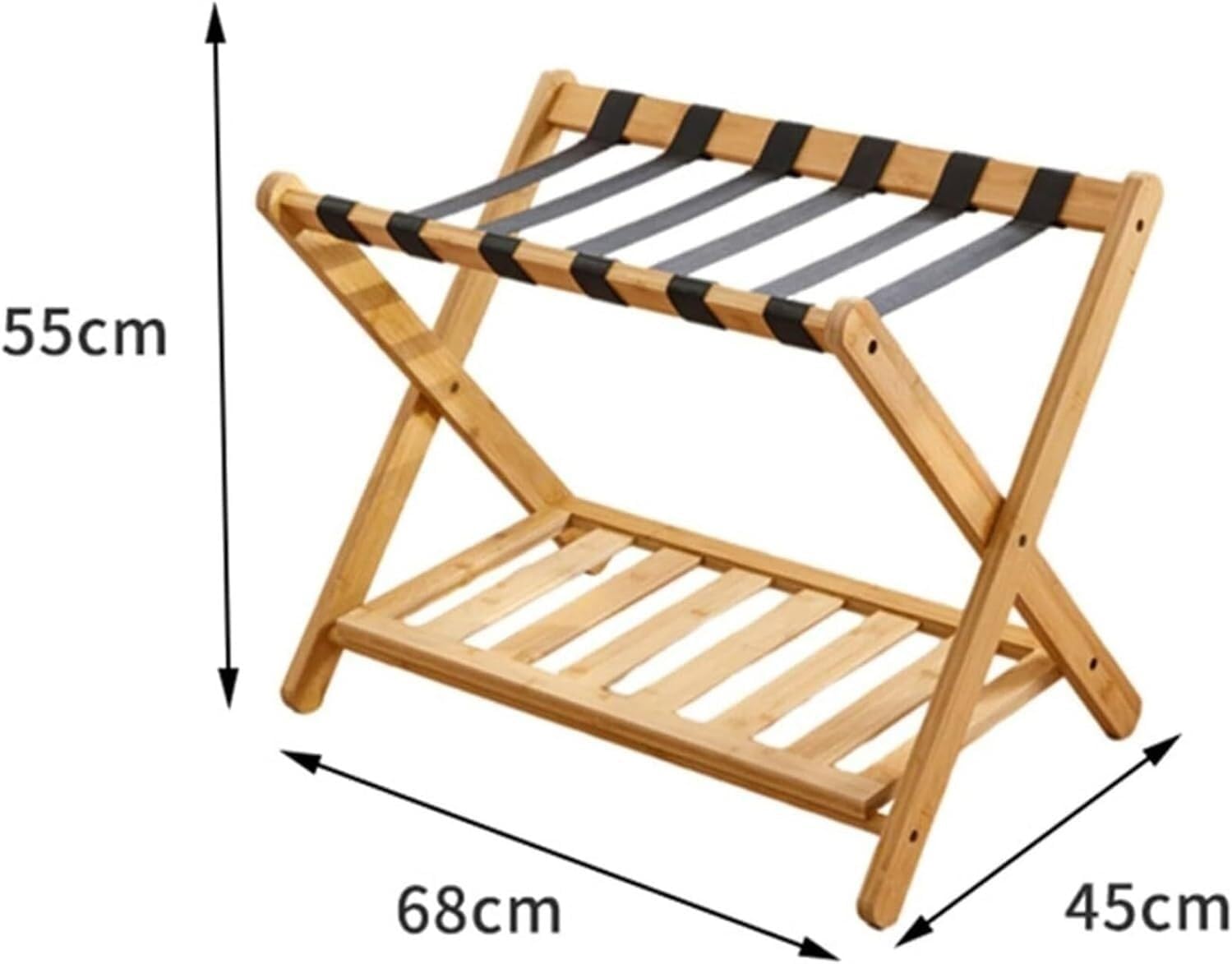 Rack,Bamboo Folding Luggage Suitcase Stand Hotel Suitcase Tray Rack for Bedroom Guest Room Bedroom Hotel