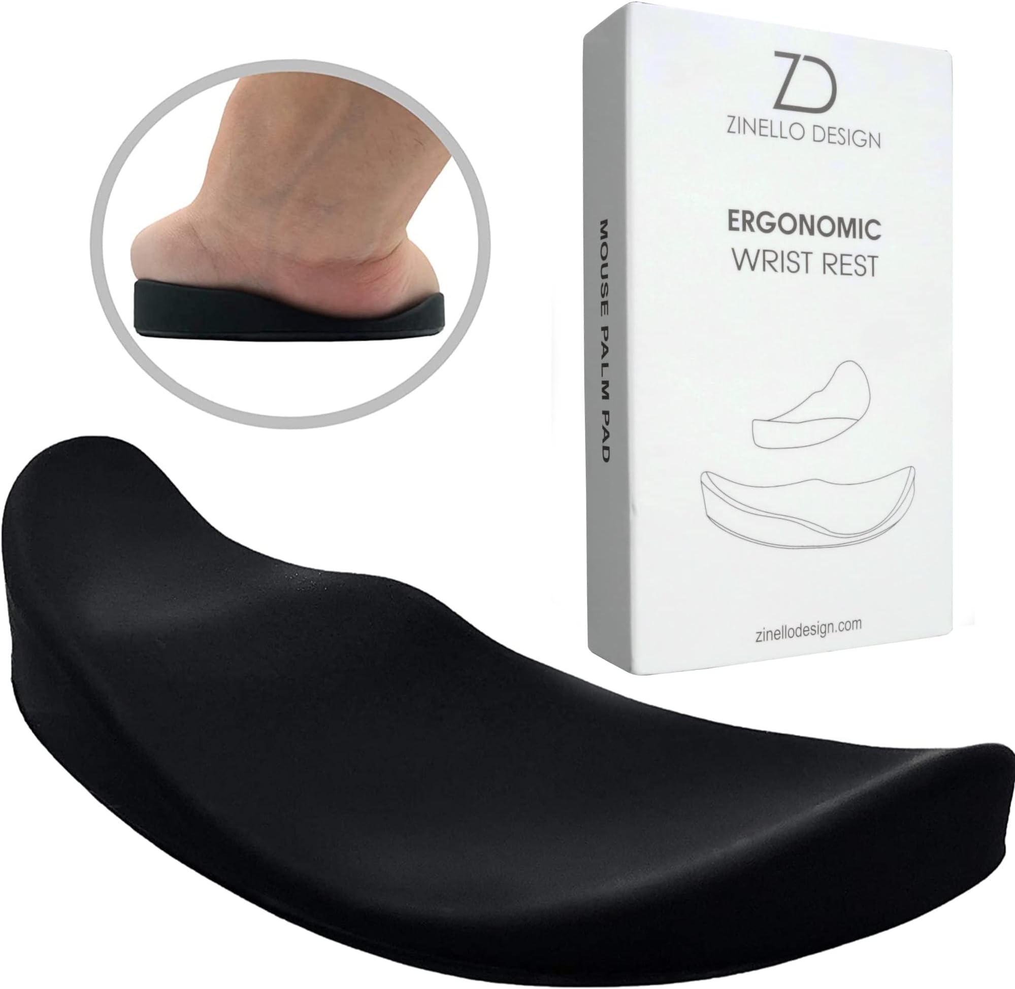 Set Poggiapolsi Ergonomico Per Tastiera E Mouse In Memory Foam. Base Antiscivolo In Gomma, Rivestimento Impermeabile In PU. Morbido E Facile Da Pulire. Include Anche Un Sottobicchiere. Colore Bianco.