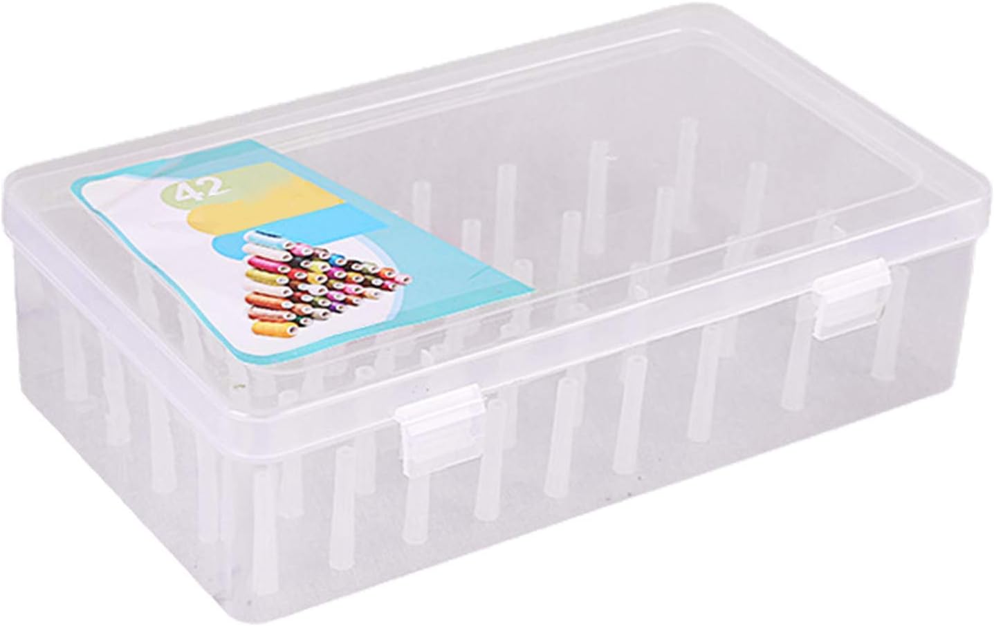 42 Axis Sewing Threads Box Transparent Needle Wire Storage Organizer Containers[Shipped from US]