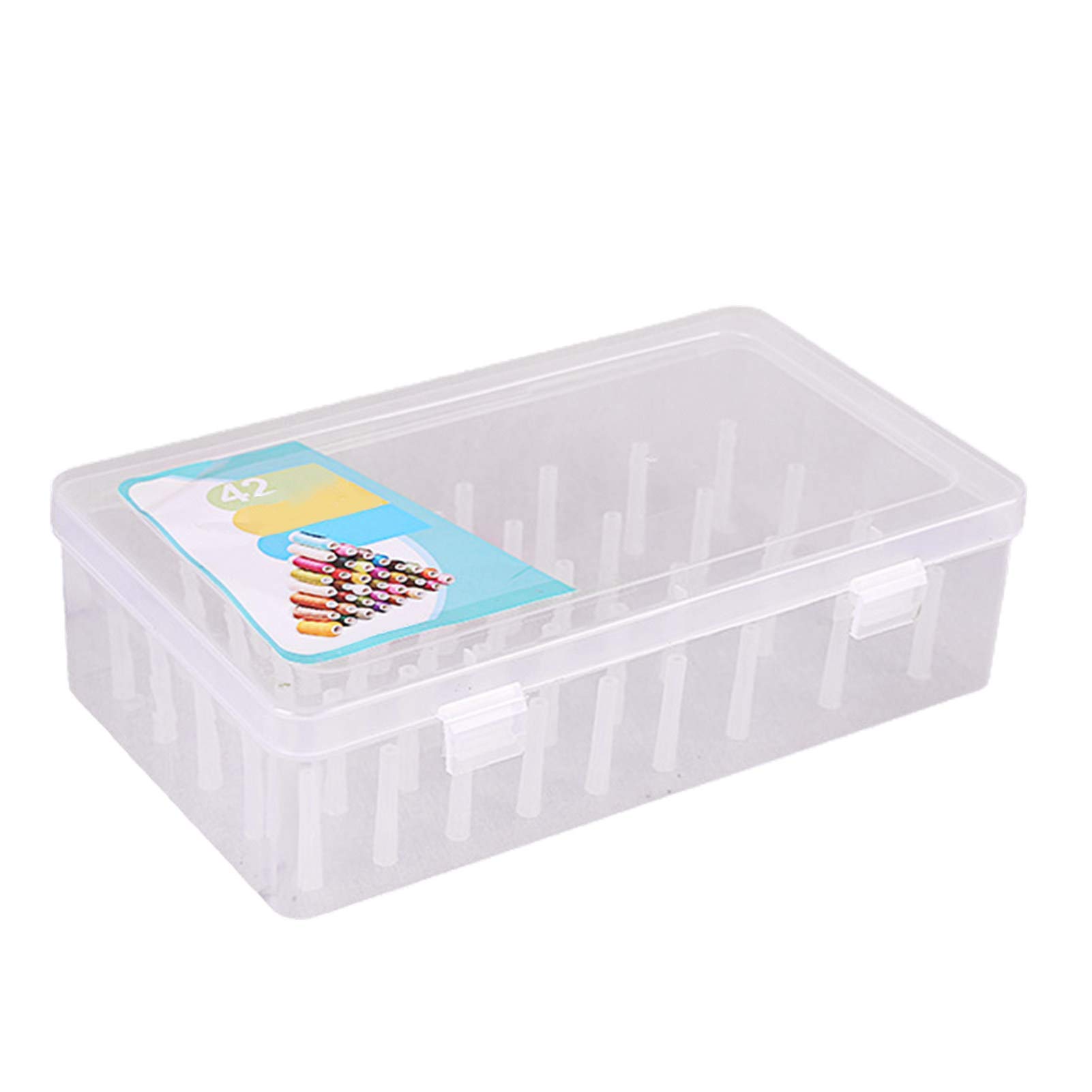 42 Axis Sewing Threads Box Transparent Needle Wire Storage Organizer Containers[Shipped from US]