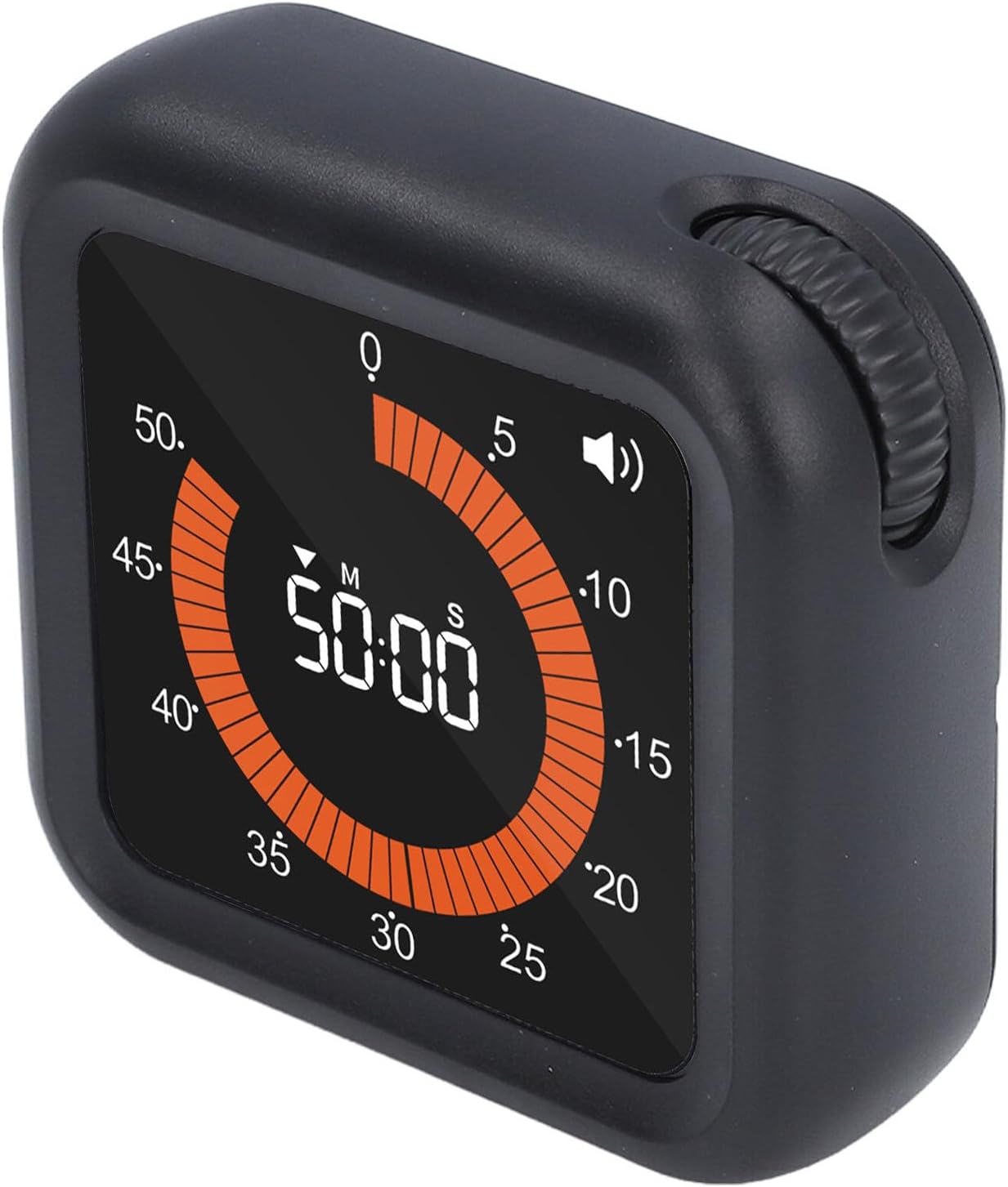 Countdown Up Digital Timer, Visual Timer Silent 3 Reminder Volume Time Management Tool for Study (Black)