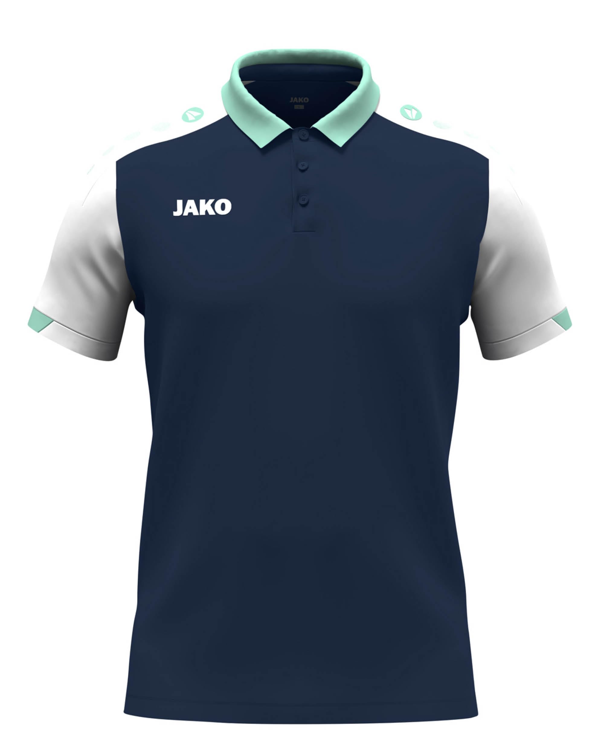 JAKO Kinder Poloshirt Dynamic, Marine/weiß/Minze, 152