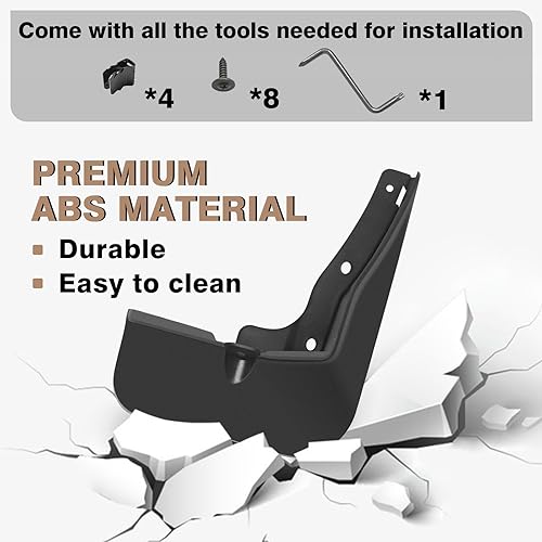 Miniatura 14 de Muslogy for 2024 2025 Kona Mud Flaps Splash Guards Front & Rear 4Pcs Fender Flaps No Drilling Required Compatible with Hyundai Kona 2024