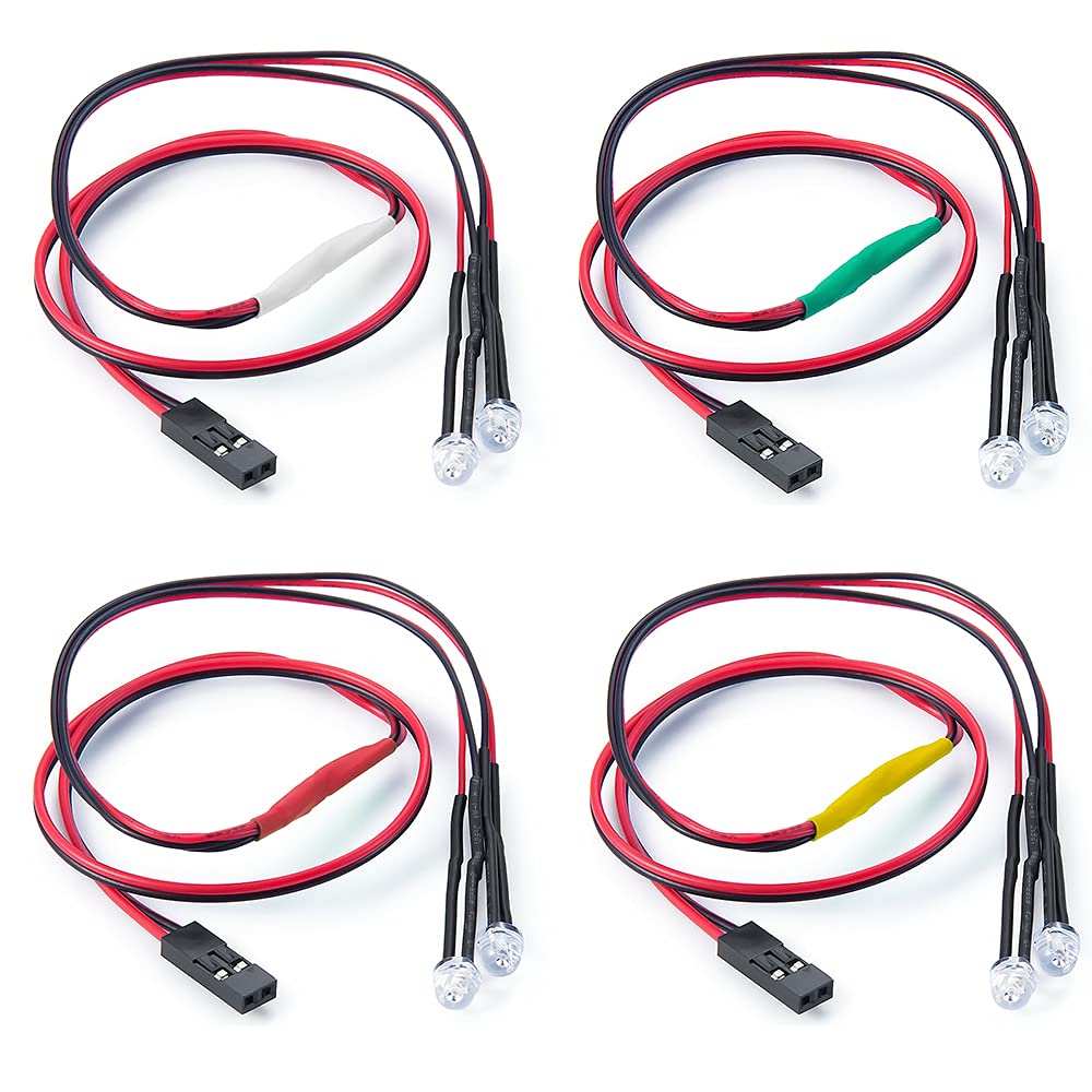 RC-Hub LED Roof Lights LED Lamps for 1/10 Axial SCX10 II 90046 RC Truck Drift Climbing Car (Yellow)