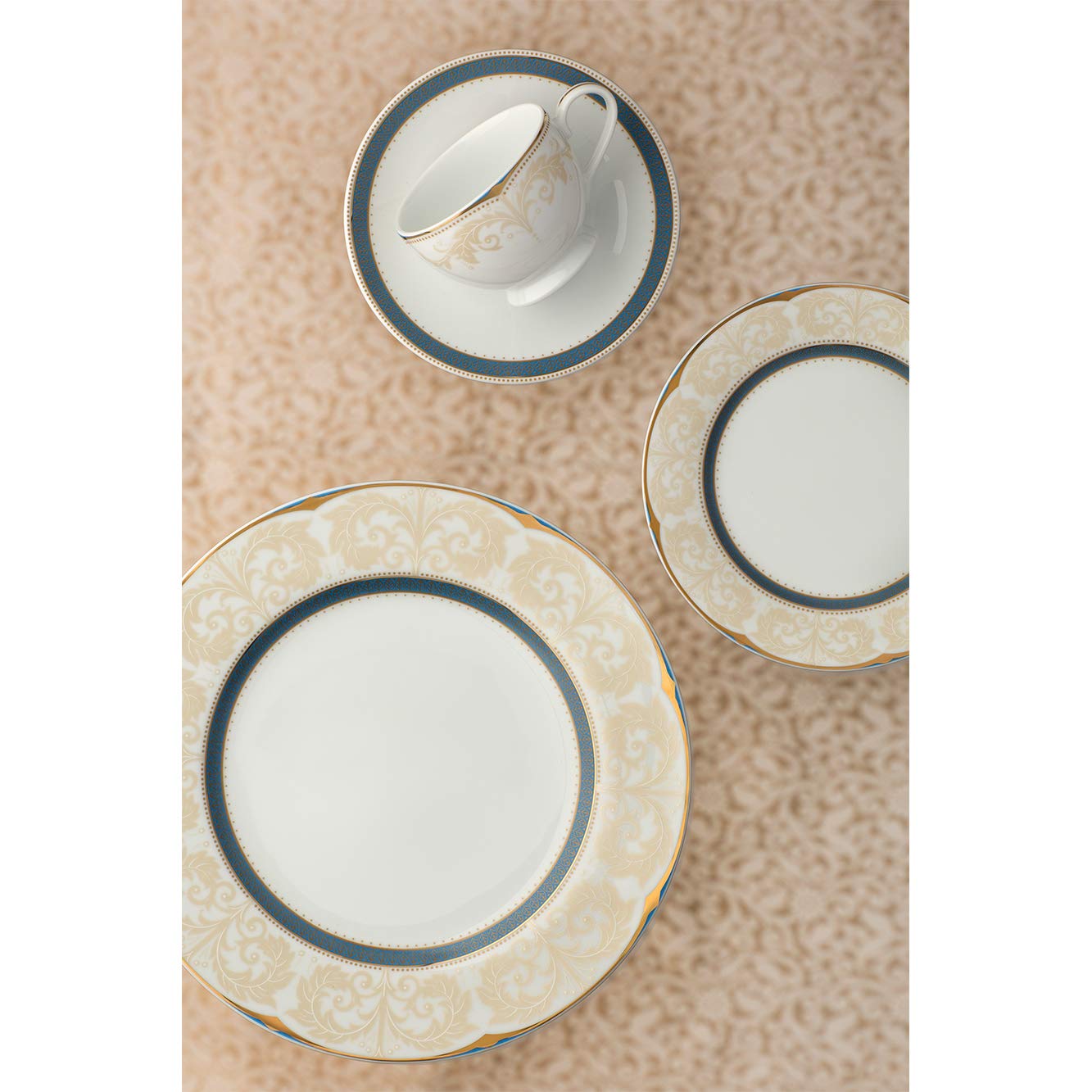 Noritake Japan - Porcelain Katori Set of 6 pcs, Service for 6 - Luxury Dining and Kitchen Set - Hearth Collection Royal Fountain Katori Set 1