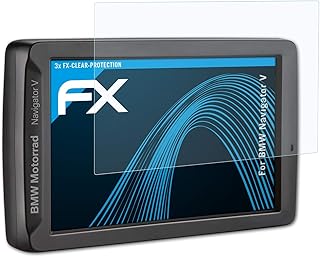 atFoliX Schutzfolie kompatibel mit BMW Navigator V Folie, ultraklare FX Displayschutzfolie (3X)