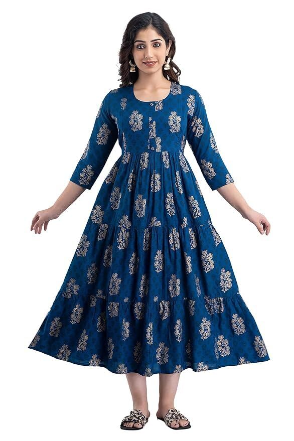 Image of New Elite Rayon Anarkali Maternity Feeding Kurti with Both Side Zipper
