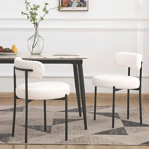 EDWELL White Dining Chairs Set of 2, Modern Dining Room