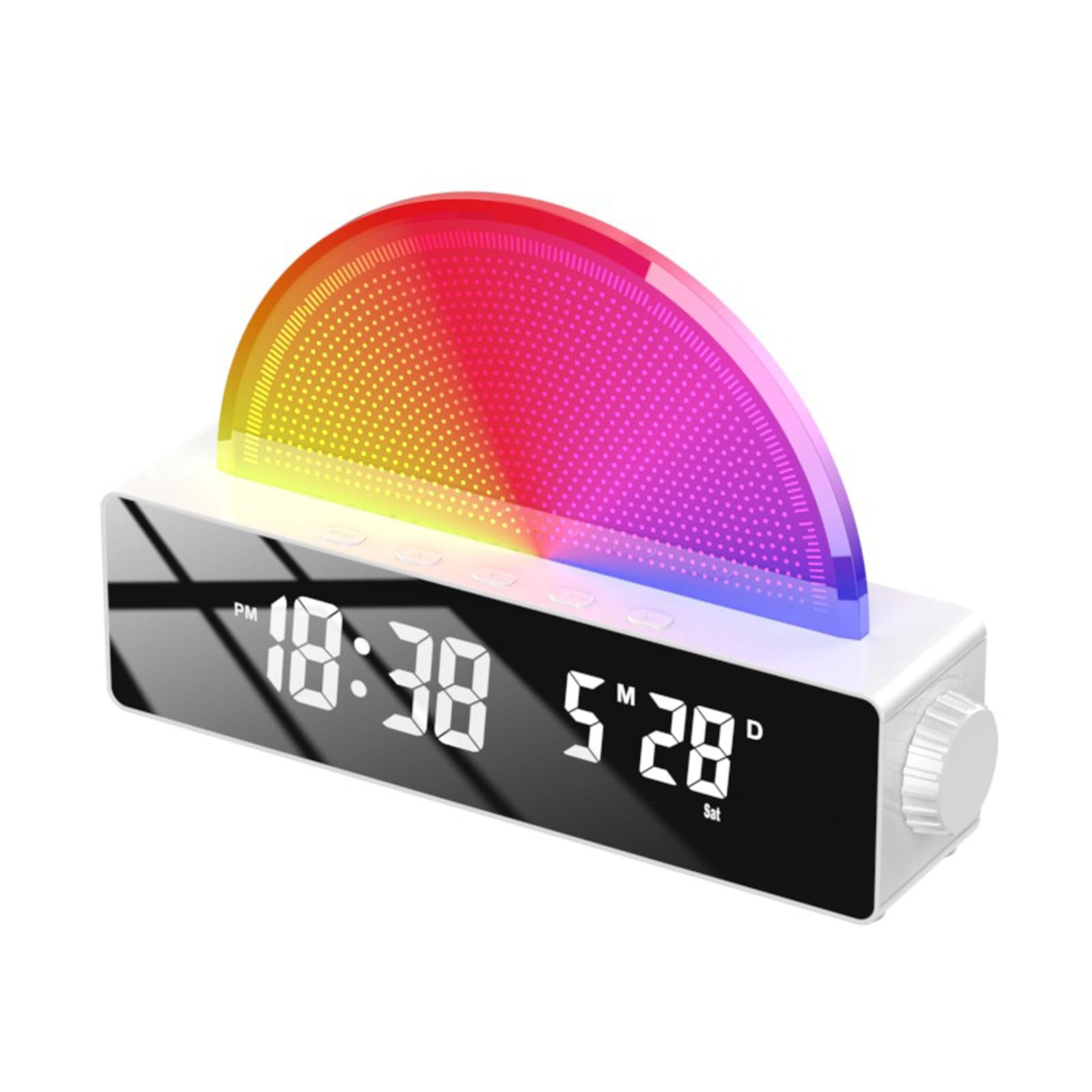 CNDsdrDT alarm clock, LED Mirror Electronic Clock, Sounds And Mood Lighting