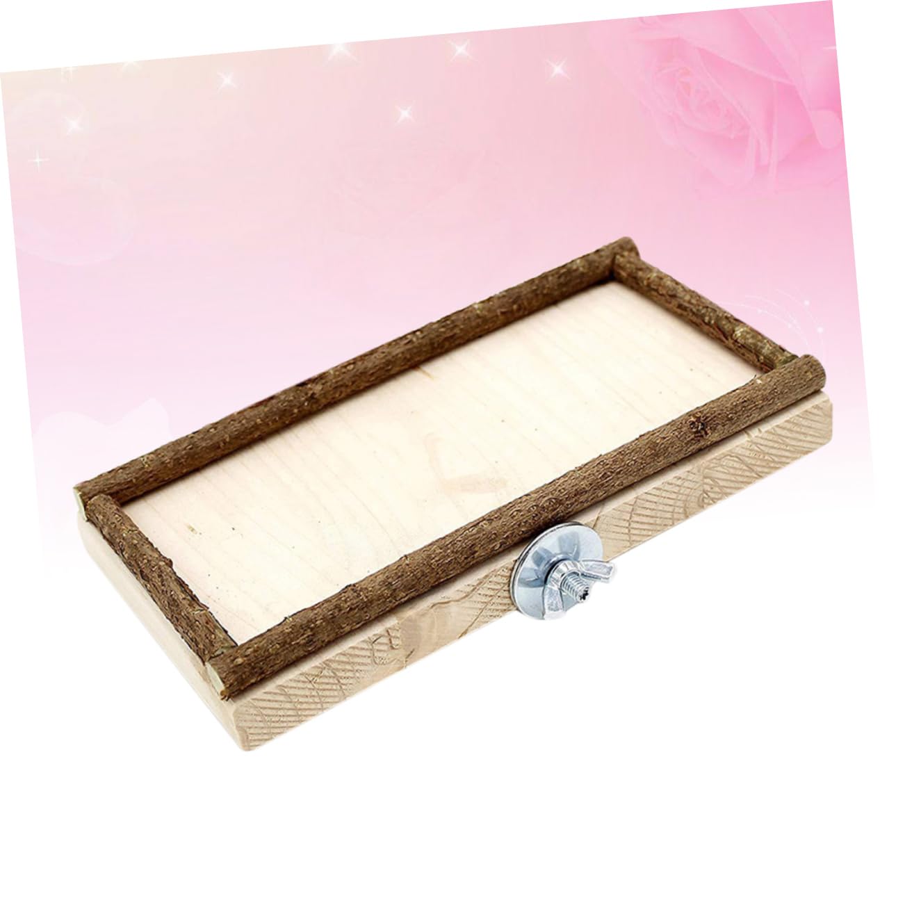 Beavorty 3 Pezzi 10x15 Cm Tavolo Da Gioco in Legno Per Pappagalli E Mangiatoia Per Esercizi Per Uccelli