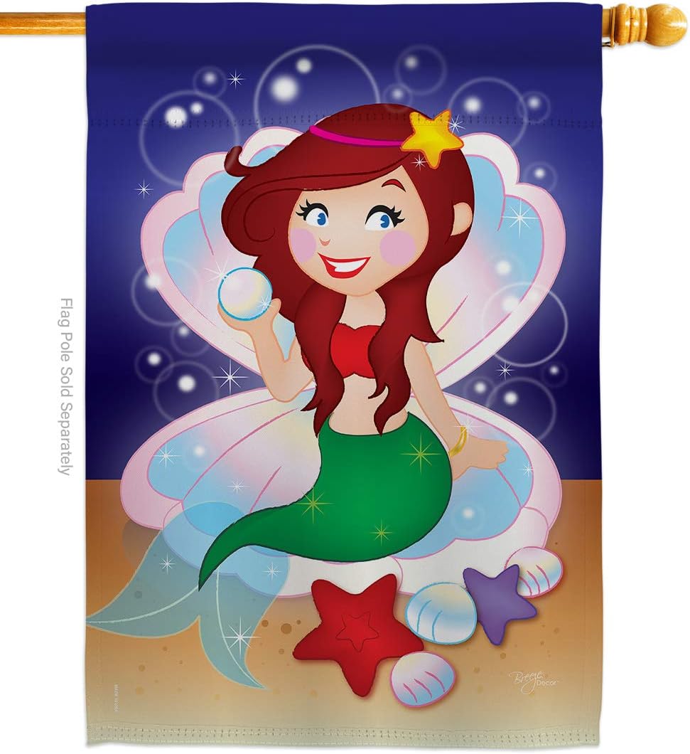 Breeze Decor Mermaid Indoor/Outdoor Sublimation Flag 28" X 40" 07027