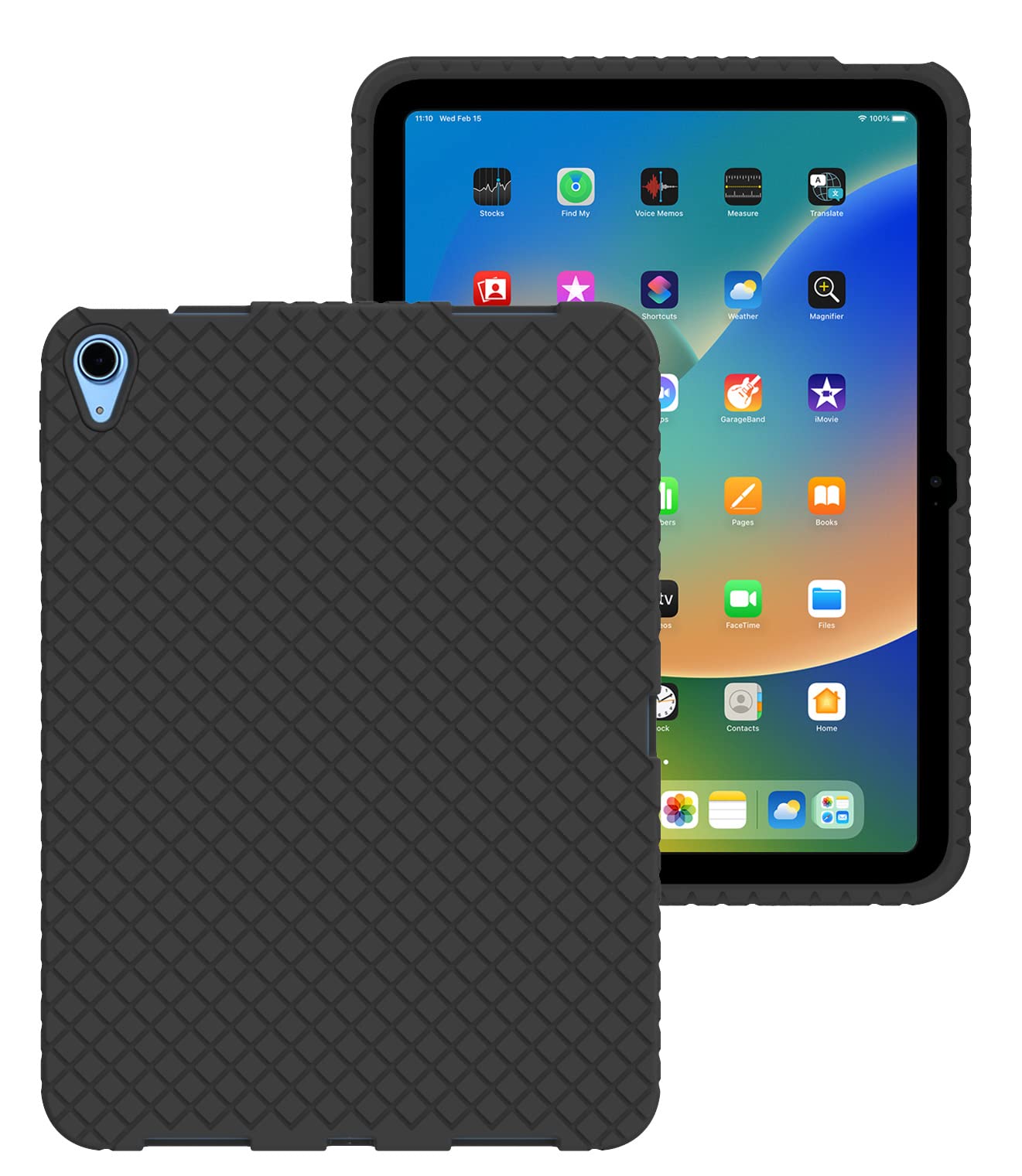 Veamor Silicone Back Case Cover for Apple iPad 11 (A16) 2025 / iPad 10 Gen 2022, 10.9 Inch Anti Slip Rubber Protective Skin Soft Bumper Kids Friendly/
