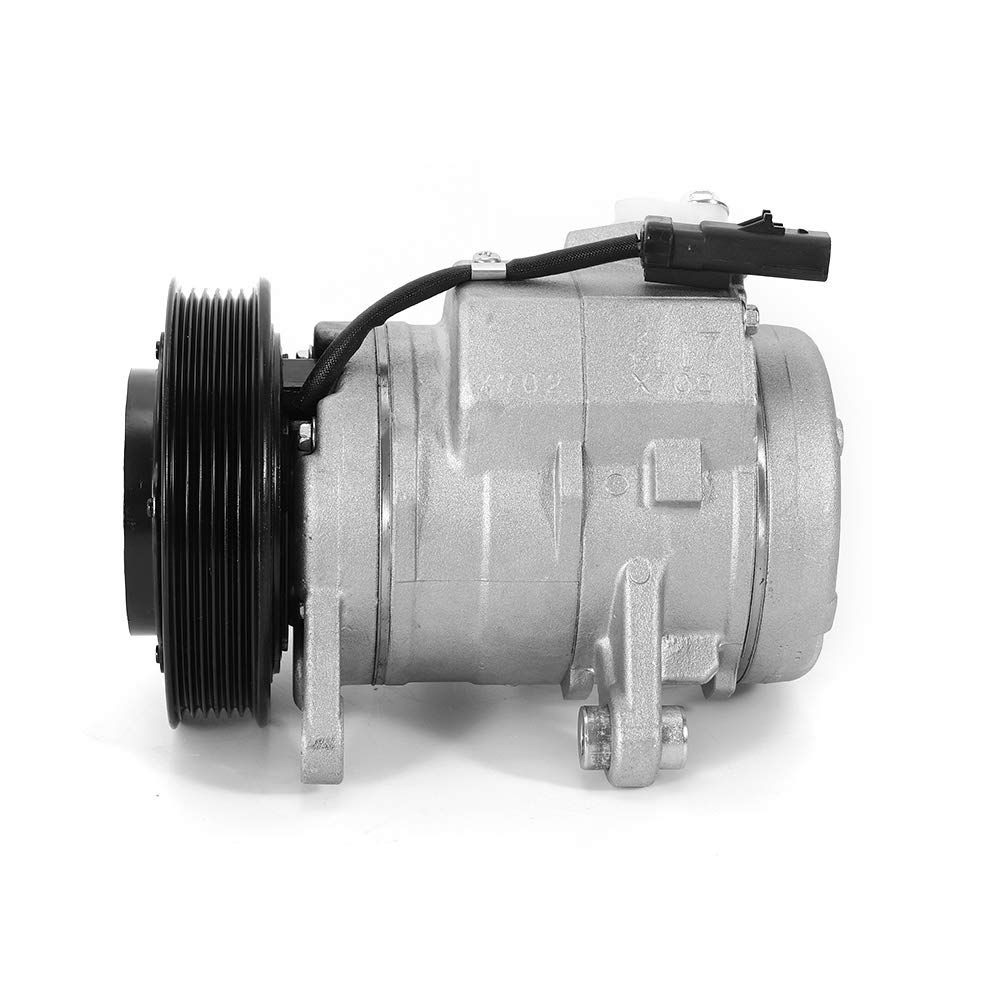 A/C Compressor with Clutch for 2004-2007 Dodge Dakota/Ram 1500 3.7L/4.7L, CO 10800C 10350380 Replacement, 12V R134A