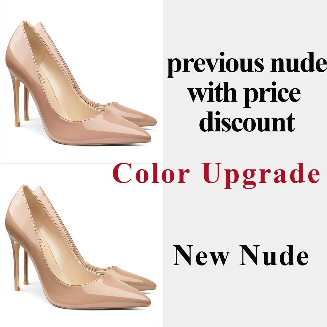 COLETER Women's 4 Inch Pumps Pointy Toe Wedding Dress Shoes Slip on Stiletto Pumps