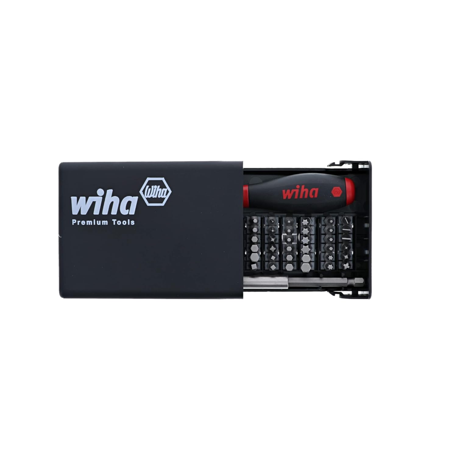 Wiha 71994 Bits Collector With Torx, Slotted, Phillips, Pozidriv, Square And Hex Inch Bits, 27 Piece