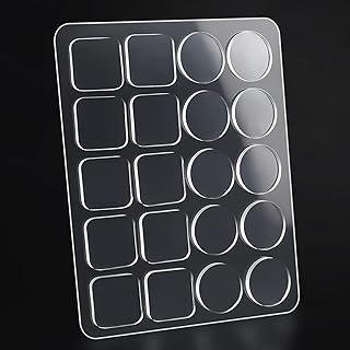 Premium Clear Soft Glass Table Top Bumper, Anti Slide and Scratch for Glass Table, Non-Adhesive Rubber Pads for Glass Table Top Spacer, Round and Square (25mm*2mm, 20 PCS)