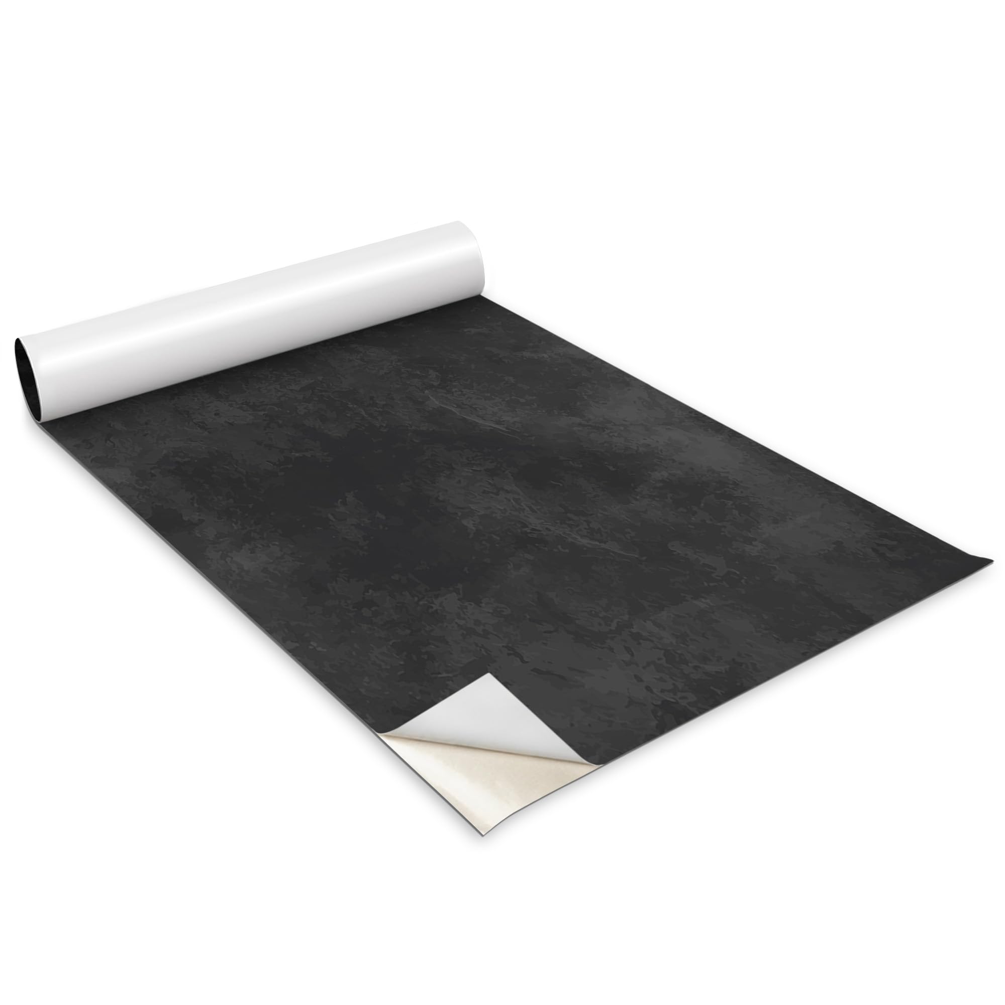 Papier peint rouleau béton foncé adhésif pour rénovation de meuble