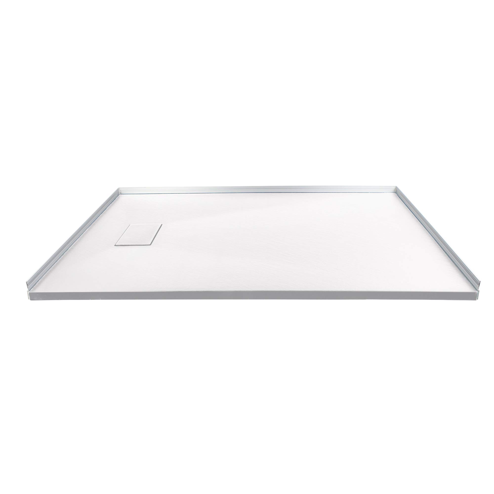 Transolid FZS7236-31 Trimslate 72-in x 36-in Zero Threshold Shower Base with End Drain, White