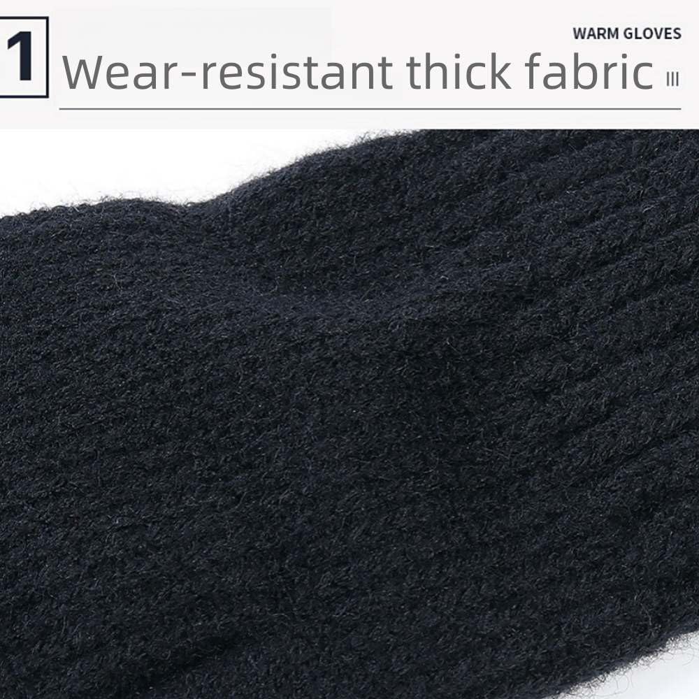 LUCKYLIGHT Winter men's and women's alpaca thick half-finger gloves wool knitted cold warm gloves