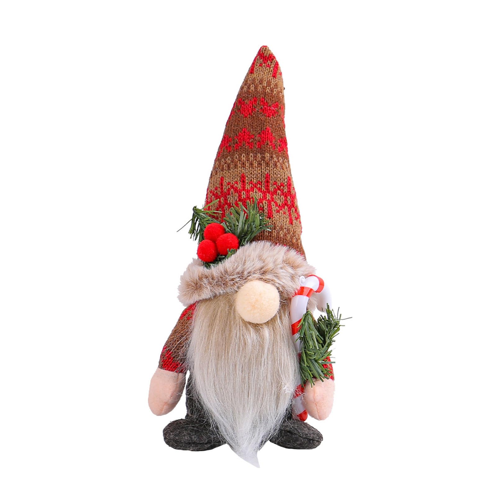 Tsophreniq Christmas Knitting Snowflakes Elfs Hat Dolls Sand Filled Desktop Decoration Home Accessory for Festival Ornament Christmas Embellishment