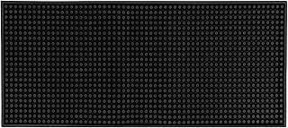 50x20CM Bar Service Mat, Non Slip Polyvinyl Chloride Bar Mat Drink Coasters Leakproof for Bar Kitchen,Black