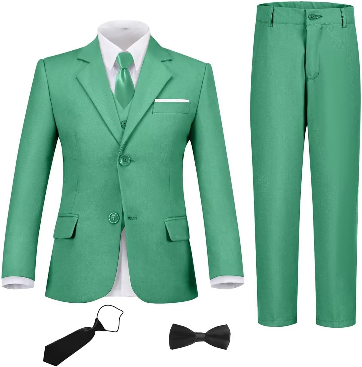 Boys Suit Set Slim Fit Kids Formal Suits Toddler Tuxedo Wedding Prom Classic Suits for Boy Teen Black Blue Dress Outfit