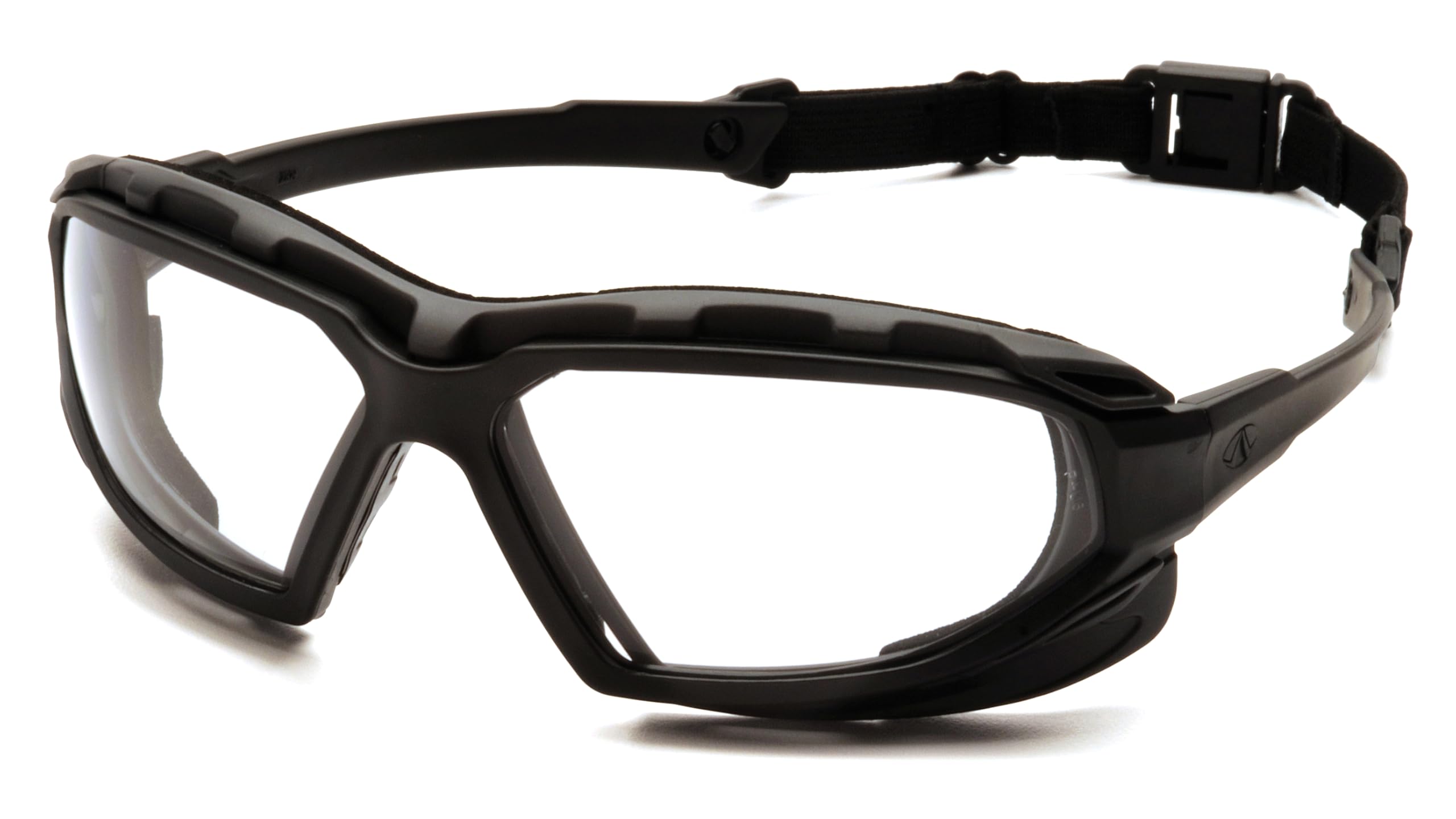 Pyramex Safety Highlander XP Eyewear, Black-Gray Frame/Clear Anti-Fog Lens