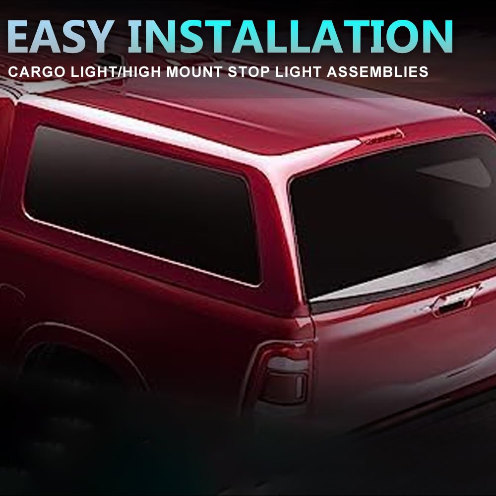 LED 3rd Brake Light For Truck Cap Topper – Compatible With Leer, ARE, Century | Recessed Red Lens Third Brake Lamp