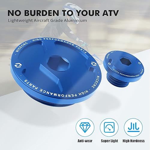 Miniatura 3 de NICECNC Kit de enchufes de motor azul compatible con Yamaha Raptor 700 2006 2007 2008 2009 2010-2023, 700R 2009-2023, 700R SE 2017-2023, YFZ450R